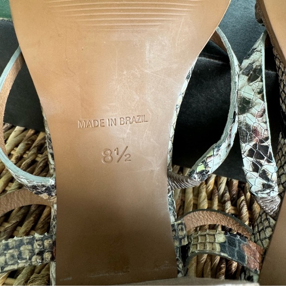 Madewell The Edie Sandals in Snake Embossed Leather 8.5 - Picture 9 of 10